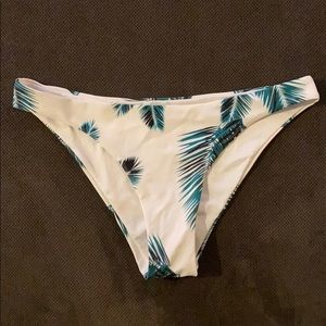 Cheeky White Palm Print Bottoms